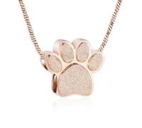 ZEZILE Collier d’urne patte d’animal de compagnie pour cendres Memorial souvenir urne médaillon crémation bijoux pendentif pour animaux de compagnie collier urne pour chien chat