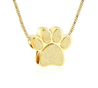 ZEZILE Collier d’urne patte d’animal de compagnie pour cendres Memorial souvenir urne médaillon crémation bijoux pendentif pour animaux de compagnie collier urne pour chien chat