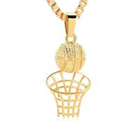 ZEZILE Collier d’urne pour cendres basket-ball cerceau crémation bijoux cendres pendentif en acier inoxydable souvenir bijoux commémoratifs pour hommes femmes