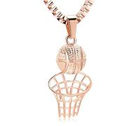 ZEZILE Collier d’urne pour cendres basket-ball cerceau crémation bijoux cendres pendentif en acier inoxydable souvenir bijoux commémoratifs pour hommes femmes