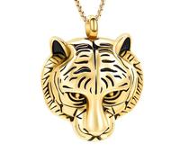 ZEZILE Collier d’urne pour cendres, bijoux de crémation pour hommes, pendentif en frêne en acier inoxydable, souvenir commémoratif de cendres pour animaux de compagnie