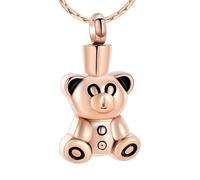 ZEZILE Collier d’urne pour cendres Crémation Bijoux en acier inoxydable Souvenir Urne commémorative Bijoux Cendres Pendentif pour femmes hommes
