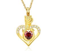 ZEZILE Collier d’urne rose pour cendres coeur crémation bijoux en acier inoxydable pendentif cristal souvenir urne commémorative bijoux pour femmes hommes