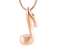 ZEZILE Collier de notes de musique en acier inoxydable 316L pour cendres pour femmes hommes pendentif souvenir bijoux dans une urne commémorative