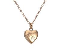 ZEZILE Collier pendentif urne griffe de coeur pour cendres humaines - bijoux de crémation en acier inoxydable, souvenir commémoratif pour les êtres chers