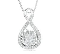 ZEZILE Collier urne de tournesol pour cendres crémation bijoux en acier inoxydable cendres pendentif souvenir bijoux commémoratifs de l’être cher