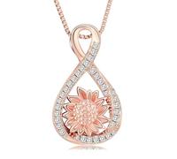 ZEZILE Collier urne de tournesol pour cendres crémation bijoux en acier inoxydable cendres pendentif souvenir bijoux commémoratifs de l’être cher