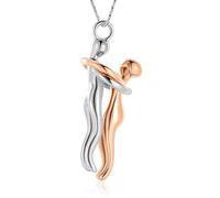 ZEZILE Couple câlin câlin câlin crémation bijoux charme pendentif souvenir urnes collier pour cendres en acier inoxydable mémorial pour cadeau de l’amoureux