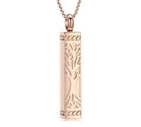 ZEZILE Crémation Bijoux Arbre de Vie Urne Colliers Pour Cendres Pour Femmes Hommes Acier Inoxydable Souvenir Mémorial Cendres Pendentif Collier