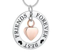 ZEZILE Crémation Bijoux Cercle de Vie Urne Collier pour Cendres En Acier Inoxydable Coeur Souvenir Mémorial Bijoux Cendres Pendentif Pour Femmes