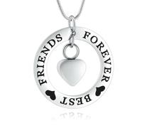 ZEZILE Crémation Bijoux Cercle de Vie Urne Collier pour Cendres En Acier Inoxydable Coeur Souvenir Mémorial Bijoux Cendres Pendentif Pour Femmes