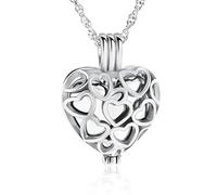 ZEZILE Crémation Bijoux Coeur Urne Colliers pour Cendres Pour Les Femmes En Acier Inoxydable Mémorial Cendres Souvenir Hollow Pendentif Collier