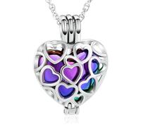 ZEZILE Crémation bijoux collier pour cendres Memorial urne creux amour coeur pendentif avec petit coeur pot souvenir personnalisable