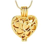 ZEZILE Crémation bijoux collier pour cendres Memorial urne creux amour coeur pendentif avec petit coeur pot souvenir personnalisable