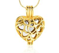 ZEZILE Crémation bijoux collier pour cendres Memorial urne creux amour coeur pendentif avec petit coeur pot souvenir personnalisable