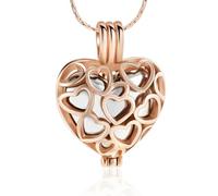 ZEZILE Crémation bijoux collier pour cendres Memorial urne creux amour coeur pendentif avec petit coeur pot souvenir personnalisable