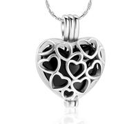 ZEZILE Crémation bijoux collier pour cendres Memorial urne creux amour coeur pendentif avec petit coeur pot souvenir personnalisable