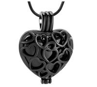 ZEZILE Crémation bijoux collier pour cendres Memorial urne creux amour coeur pendentif avec petit coeur pot souvenir personnalisable
