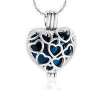 ZEZILE Crémation bijoux collier pour cendres Memorial urne creux amour coeur pendentif avec petit coeur pot souvenir personnalisable