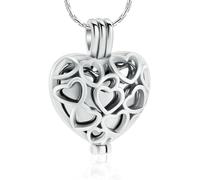 ZEZILE Crémation bijoux collier pour cendres Memorial urne creux amour coeur pendentif avec petit coeur pot souvenir personnalisable
