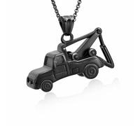 ZEZILE Crémation Bijoux Crochet Bras Voiture Urne Collier Pour Cendres En Acier Inoxydable Cendres Pendentif Pour Femmes Hommes Souvenirs Collier Commémoratif