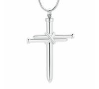 ZEZILE Crémation Bijoux Croix Urne Collier pour Cendres Pour Hommes Médaillon Pendentif Bijoux Pour Être Cher
