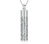 ZEZILE Crémation Bijoux Cylindre Urne Collier pour Cendres Avec Cendres Cridées Souvenir Urne Médaillon Collier