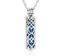 ZEZILE Crémation Bijoux Cylindre Urne Collier pour Cendres Pour Femmes Hommes Souvenir Mémorial Humain Animal de Compagnie Cendres Holder