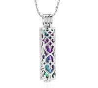 ZEZILE Crémation Bijoux Cylindre Urne Collier pour Cendres Pour Femmes Hommes Souvenir Mémorial Humain Animal de Compagnie Cendres Holder
