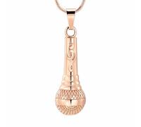 ZEZILE Crémation Bijoux Hommes Femmes En Acier Microphone Urne Pendentif Collier Pour Cendres Titulaire Souvenir Avec Kit D’entonnoir