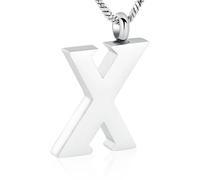 ZEZILE Crémation bijoux lettre A ~ Z urne collier pour cendres porte-souvenirs bijoux commémoratifs pour un être cher