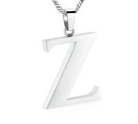 ZEZILE Crémation bijoux lettre A ~ Z urne collier pour cendres porte-souvenirs bijoux commémoratifs pour un être cher