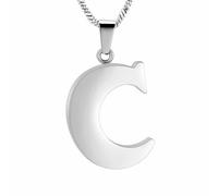 ZEZILE Crémation bijoux lettre A ~ Z urne collier pour cendres porte-souvenirs bijoux commémoratifs pour un être cher