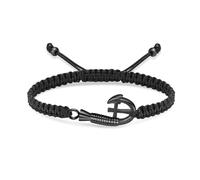 ZEZILE Crémation Bijoux Poisson Crochet Croix Urne Bracelet pour Cendre Réglable Corde Tressée Souvenir Bracelet Bijoux Mémoriaux Pour Femmes Hommes