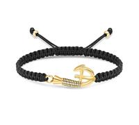 ZEZILE Crémation Bijoux Poisson Crochet Croix Urne Bracelet pour Cendre Réglable Corde Tressée Souvenir Bracelet Bijoux Mémoriaux Pour Femmes Hommes