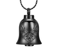 ZEZILE Crémation bijoux pour cendres ange aile coeur cloche urne collier mémorial pendentif proches cendres porte souvenir pour les femmes hommes