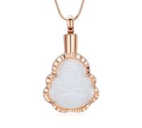 ZEZILE Crémation Bijoux pour Cendres Statue Urne Collier En Acier Inoxydable Mémorial Pendentif Funéraire Souvenir Cadeau Pour Hommes Femmes