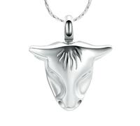 ZEZILE Crémation bijoux pour cendres urne collier souvenir 316L pendentif commémoratif en acier inoxydable