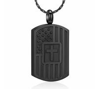 ZEZILE Crémation Bijoux pour Cendres Urne commémorative Collier Croix Carré Pendentif Cendres Titulaire Souvenir funéraire humain