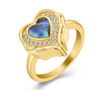 ZEZILE Crémation bijoux pour les cendres coeur avec ailes d’ange urne bague coquille doigt bague proches souvenir pour les femmes
