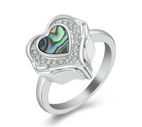 ZEZILE Crémation bijoux pour les cendres coeur avec ailes d’ange urne bague coquille doigt bague proches souvenir pour les femmes