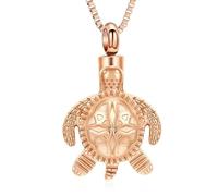 ZEZILE Crémation bijoux tortue de mer urne collier pour cendres en acier inoxydable cendre pendentif souvenir mémorial animal de compagnie cendre bijoux pour femmes hommes