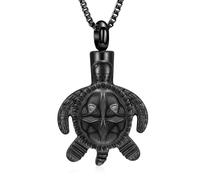 ZEZILE Crémation bijoux tortue de mer urne collier pour cendres en acier inoxydable cendre pendentif souvenir mémorial animal de compagnie cendre bijoux pour femmes hommes