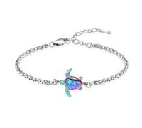ZEZILE Crémation Bijoux Tortue Urne Bracelet pour Cendres Pour Femmes Hommes Cendres Bracelet En Acier Inoxydable Souvenir Mémorial Cendres Animaux De Compagnie Bijoux