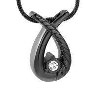 ZEZILE Crémation Bijoux Urne Collier pour Cendres En Acier Inoxydable Cendres Pendentif fer Femmes Hommes Souvenir Cendres Mémorial Bijoux