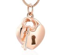 ZEZILE Crémation Bijoux Urne Colliers pour Cendres Clé en acier inoxydable avec mon coeur Urne Pendentif Mémorial Cendre Porte Souvenir Cadeau