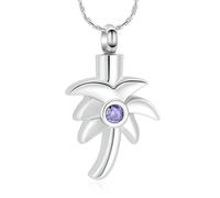 ZEZILE Crémation collier pour cendres arbre en acier inoxydable incrusté cristal Memorial urne pendentif êtres chers animal de compagnie souvenir bijoux