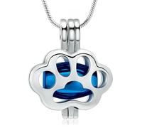 ZEZILE Crémation d’animaux de compagnie bijoux pour cendres patte creuse pendentif médaillon Memorial urne collier chien chat souvenir cadeau pour les hommes femmes