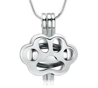ZEZILE Crémation d’animaux de compagnie bijoux pour cendres patte creuse pendentif médaillon Memorial urne collier chien chat souvenir cadeau pour les hommes femmes