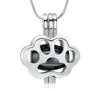 ZEZILE Crémation d’animaux de compagnie bijoux pour cendres patte creuse pendentif médaillon Memorial urne collier chien chat souvenir cadeau pour les hommes femmes